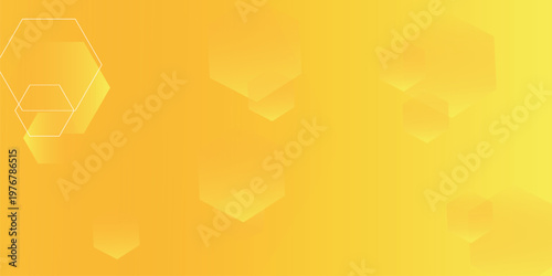 hexagon background with orange color for banner