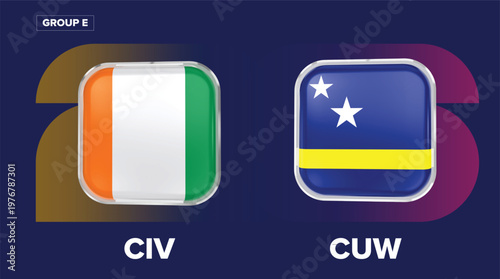 Ivory Coast vs Curaçao Football Rivalry - Group E, World Cup 2026 Thement