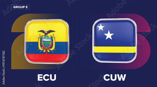 Ecuador vs Curaçao Football Rivalry - Group E, World Cup 2026 Thement