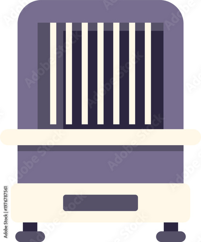 Evaporative air cooler standing on a white background, representing cooling and ventilation