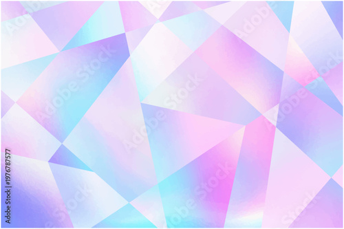 ざく切り多角形模様背景_オーロラ