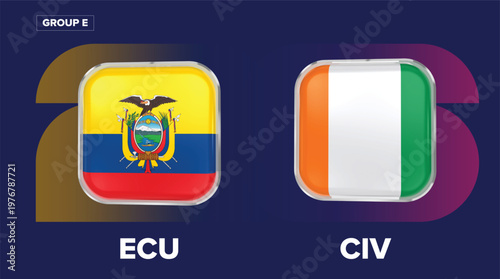 Ecuador vs Ivory Coast Football Rivalry - Group E, World Cup 2026 Thement