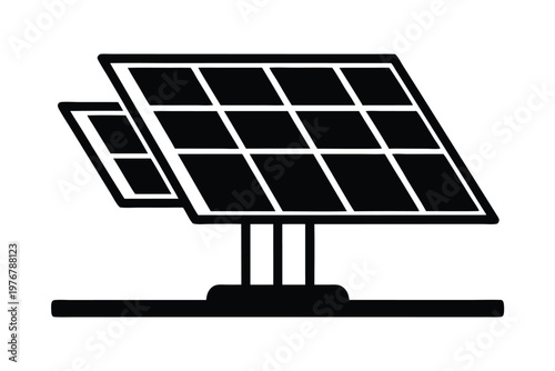 Renewable energy solar cells vector illustration for green technology.