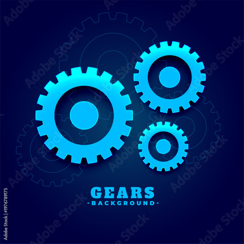 technical gear wheel transmission concept background design