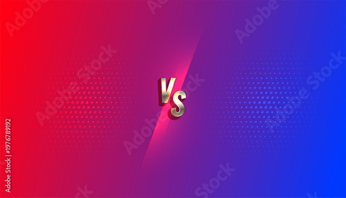 versus vs duel clash banner with shiny and halftone effect