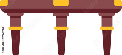 Egyptian wooden table with ornate details representing ancient civilization artifact