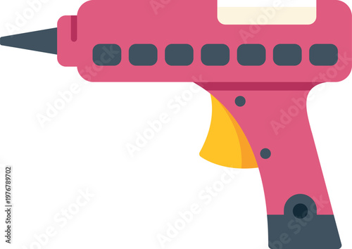 Pink hot glue gun for diy projects and creative crafting