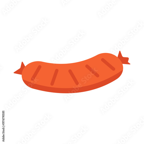 Illustration Of a Grilled Sausage