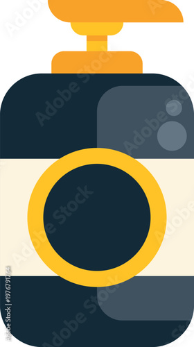 Liquid soap dispenser bottle representing personal hygiene and cosmetic products