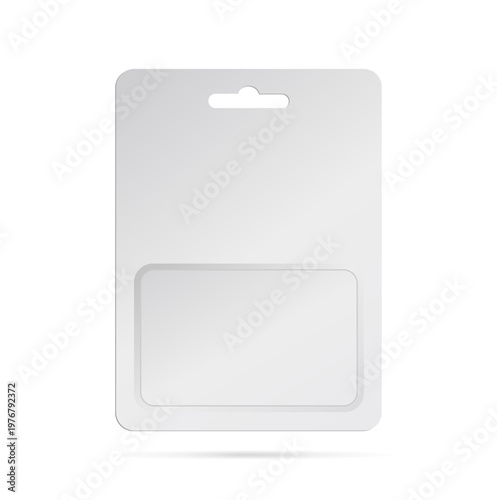 Quadro em tela Plastic Card in Paper Blister Pack Mockup