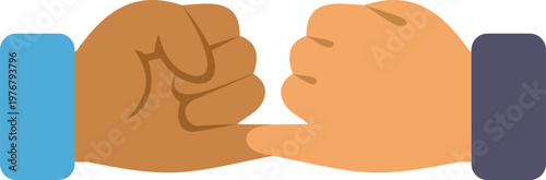 Two diverse hands interlocking pinky fingers, symbolizing agreement and trust