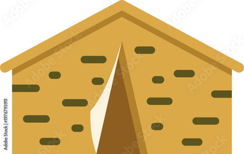 Yellow camping tent providing temporary shelter for outdoor adventures