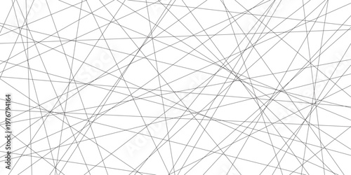 abstract black lines with white background.Creative and geometric shape with white luxury pattern and paper texture design in illustration with white line background.	