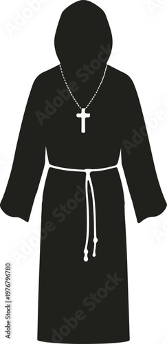 Priest Silhouette Icons – Religious, Christian, and Faith Symbol Designs .