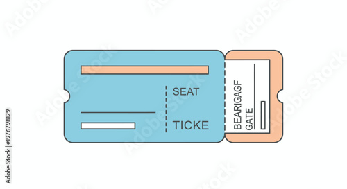 Event Ticket Stub - Admission Pass for Seat and Gate Entry
