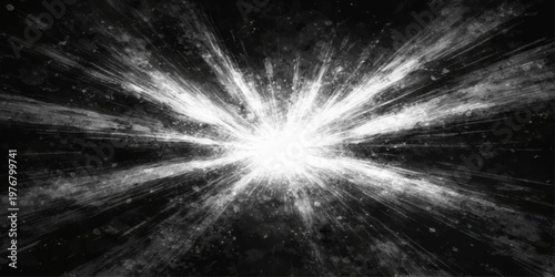 A futuristic motion design illustration of a blue light burst and glow vortex effect with an alpha channel featuring a fractal star texture on a dark space backdrop wallpaper