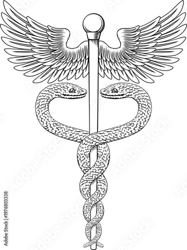 Caduceus staff of Hermes me...
