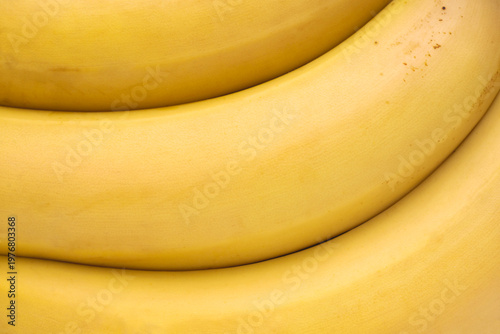 Yellow close up banana background 