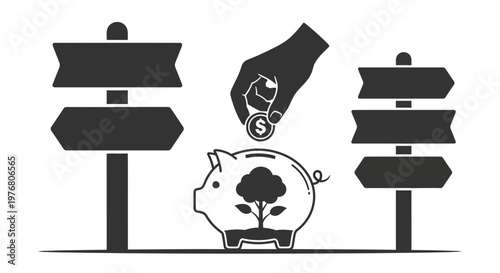 Smart Investment Planning and Financial Growth Strategy Vector