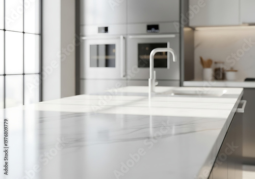 Wallpaper Mural A kitchen island with a sink and faucet Torontodigital.ca