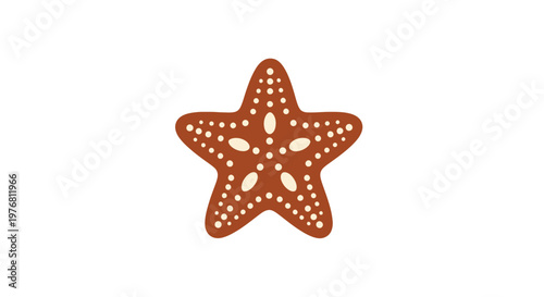 Red Starfish with White Spotted Pattern.