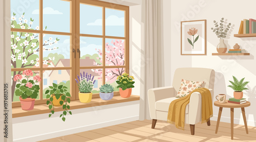 Potted plants on a windowsill indoors.