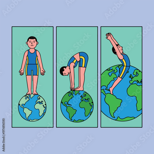 Yoga Poses on Earth