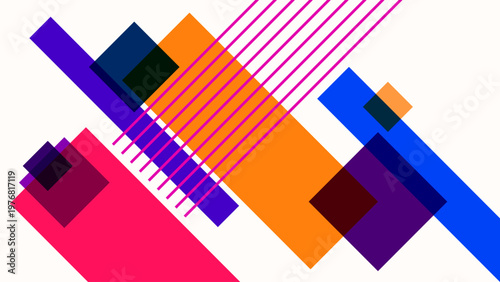 Modern Abstract Background with Minimalist Geometric Lines Shapes Flat Colorful Frame Design Vector. Good for Website Banners, Corporate Presentations, Branding, Posters, Social Media