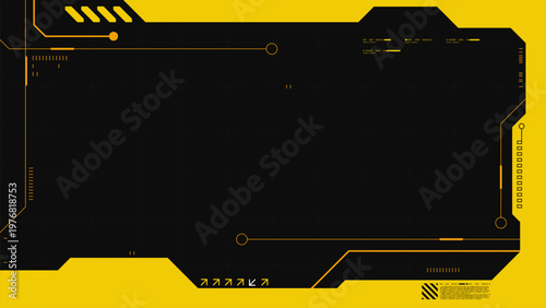 Abstract hi tech horizontal with cyberpunk style design background