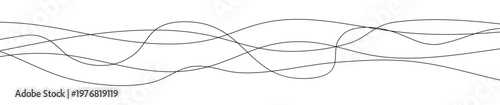 Thin curved wavy lines