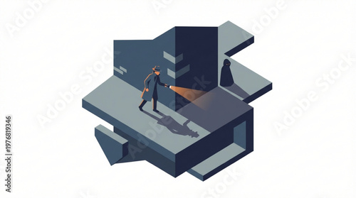 Person standing on a gray platform.