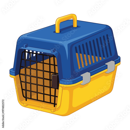 Brightly Colored Pet Carrier for Travel and Transportation