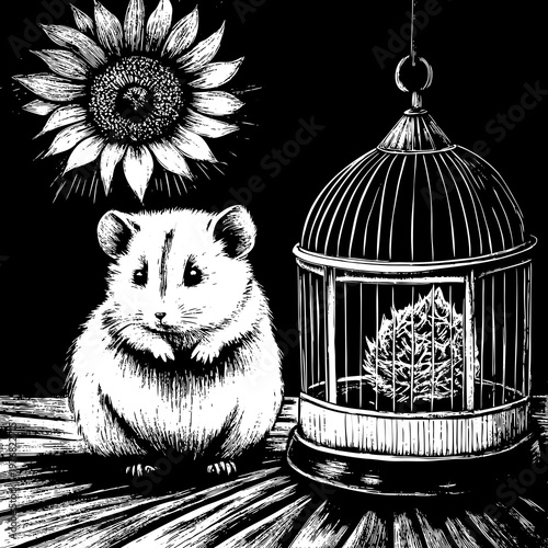 vector illustration of a bird