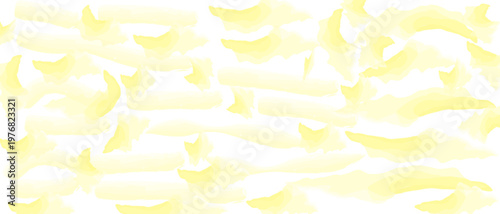 Seamless yellow banana pattern abstract fruit background soft pastel tropical food texture for textile wrapping paper and kids design