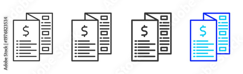 Finance Guide Set Collection Outline Style For Insurance With Multiple Thickness Variations Editable Vector Icon Pack Clean Modern Finance Savings Protection Kit