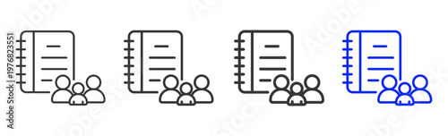 Family Records Set Collection Outline Style For Insurance With Multiple Thickness Variations Editable Vector Icon Pack Clean Modern Finance Savings Protection Kit