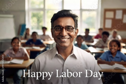 Celebrating labor day a diverse classroom scene honoring american workers and their contributions to society