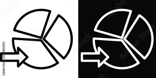 allocation Two-tone version in black and white background