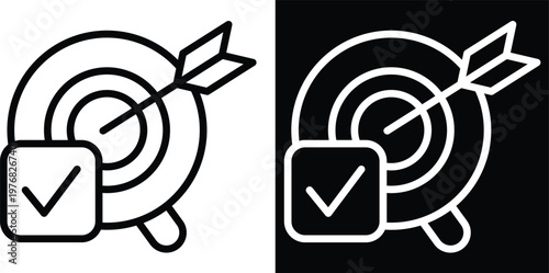 outcome Two-tone version in black and white background