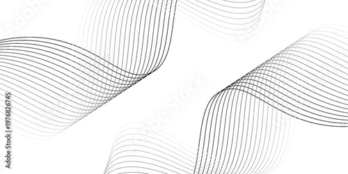 Abstract vector background with black wavy lines. EPS10
