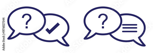 Collection of web icons showcasing question marks in various styles and formats