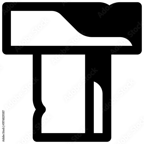 Taula. Outlined stroke vector icon with black-filled details.