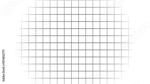 Konstfotografi Minimalist black grid pattern on white background with faded edges