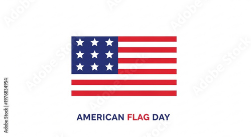 American flag illustration for Flag Day