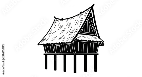 sketch of a house with a roof