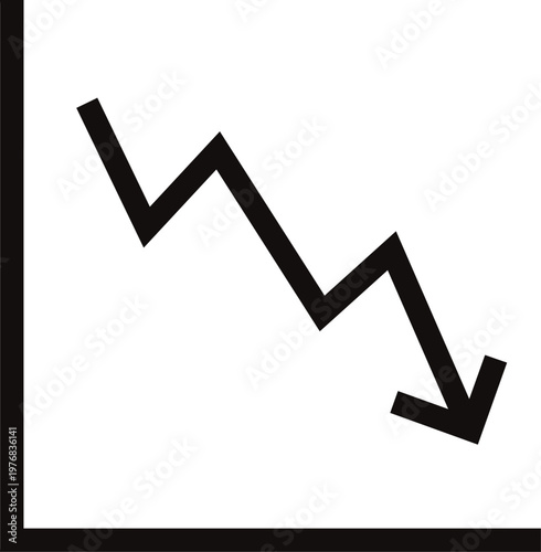 Data graph icon vector, analytics chart symbol, business statistics infographic element, modern flat design