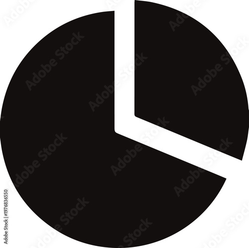 Data graph icon vector, analytics chart symbol, business statistics infographic element, modern flat design