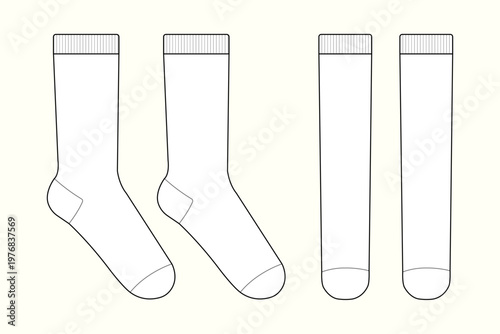 Versatile Mid-Calf Sock CAD Template