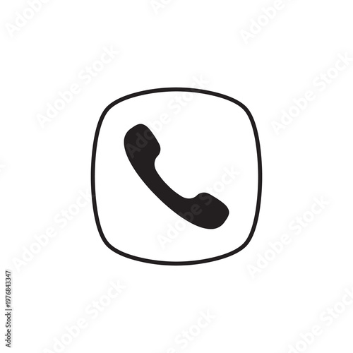 Phone icon in flat style template, Vector illustration on isolated background