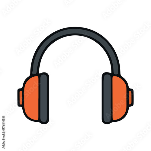 Orange Protective Safety Ear Muffs